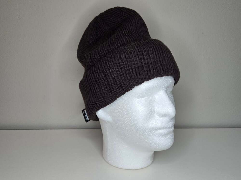 3M Thinsulate 40 Gram Insulation Ribbed Knit Cuffed Beanie Brown